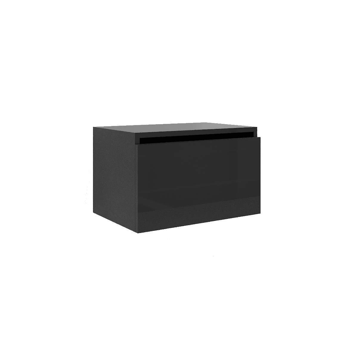 Ящик под столешницу 60см АНТРАЦИТ глянец VALLESSI UNO-S