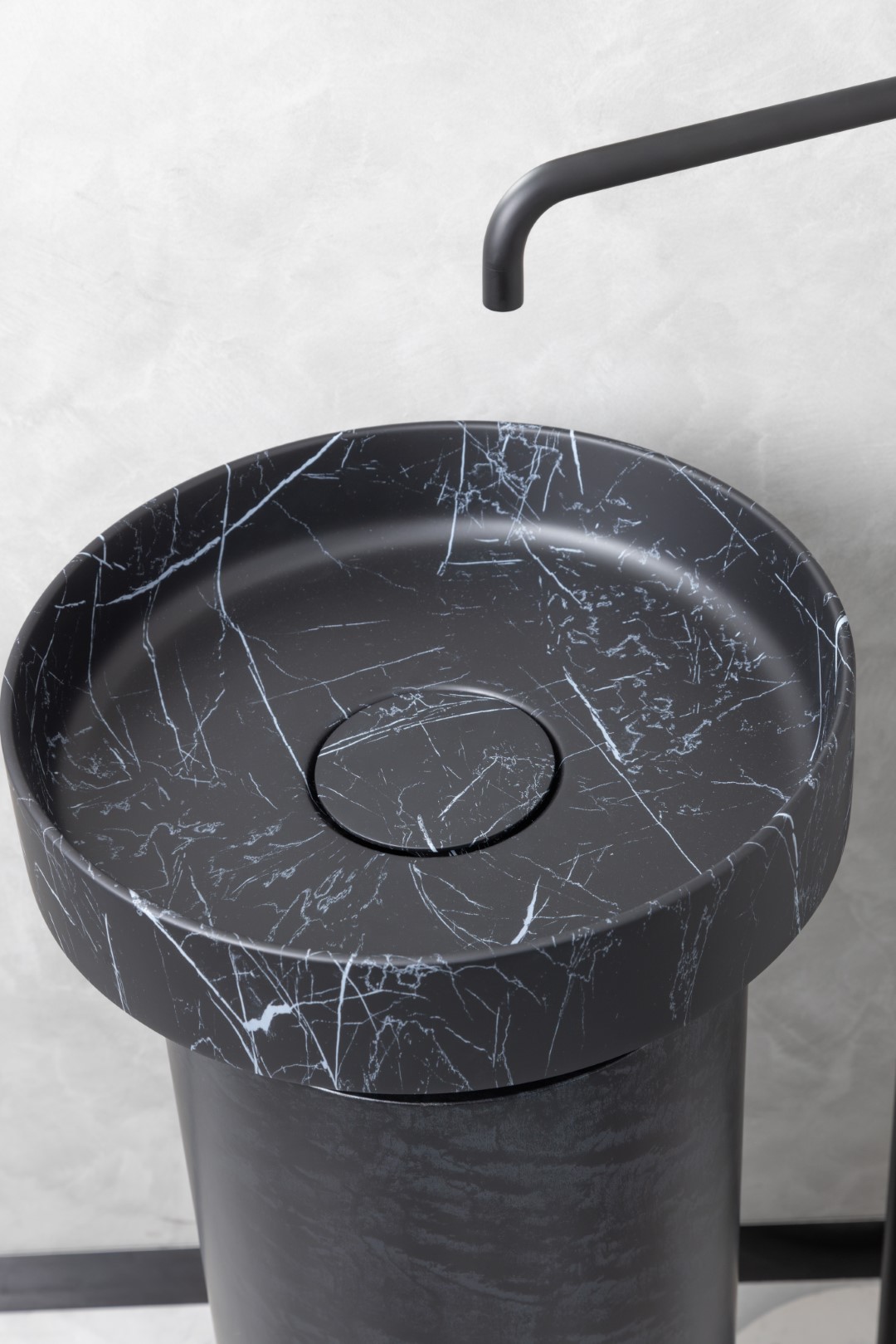 Пьедестал для раковины SOLE Corian 300*720 Black Wood
