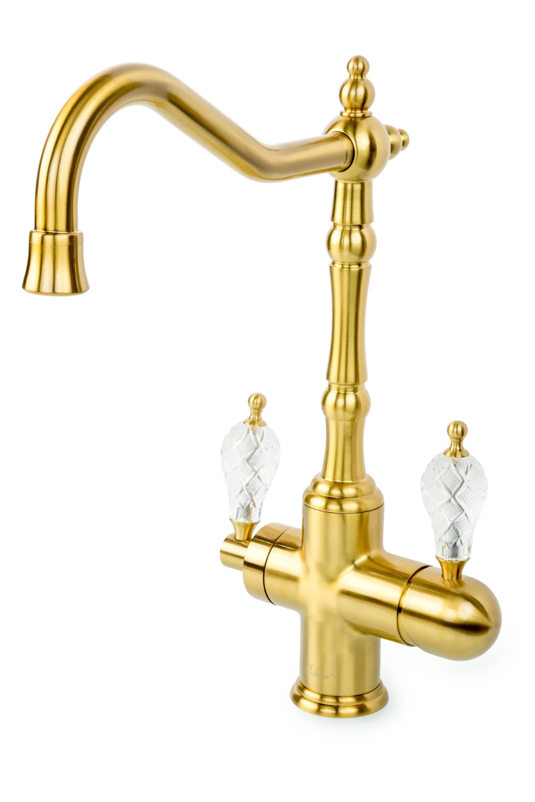 Смеситель для кухни с краном MEDICI Ripresa с ручкой CRYSTAL — Boheme ...