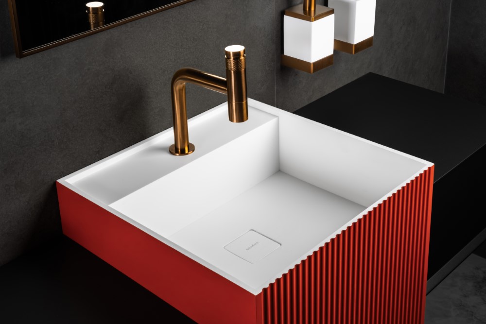Смеситель автоматический для раковины SOLO TECH Copper Brushed