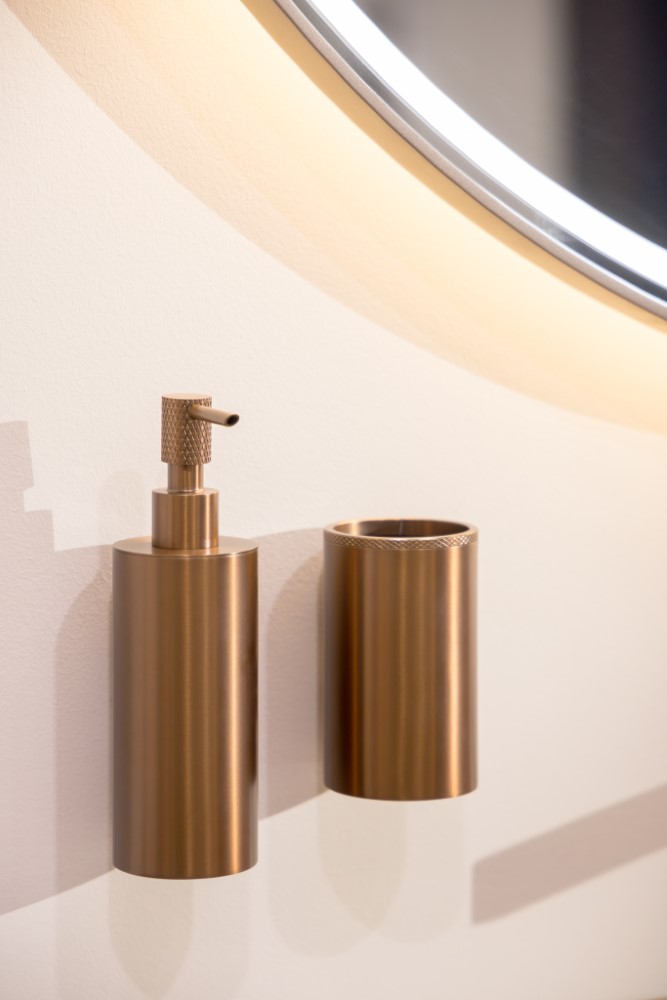 Настенный стакан UNO BRUSHED BRONZE