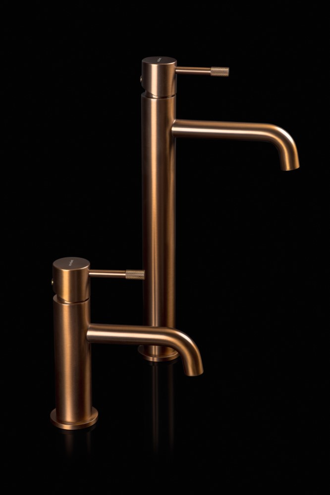 Смеситель для умывальника высокий, Uno Brushed Bronze