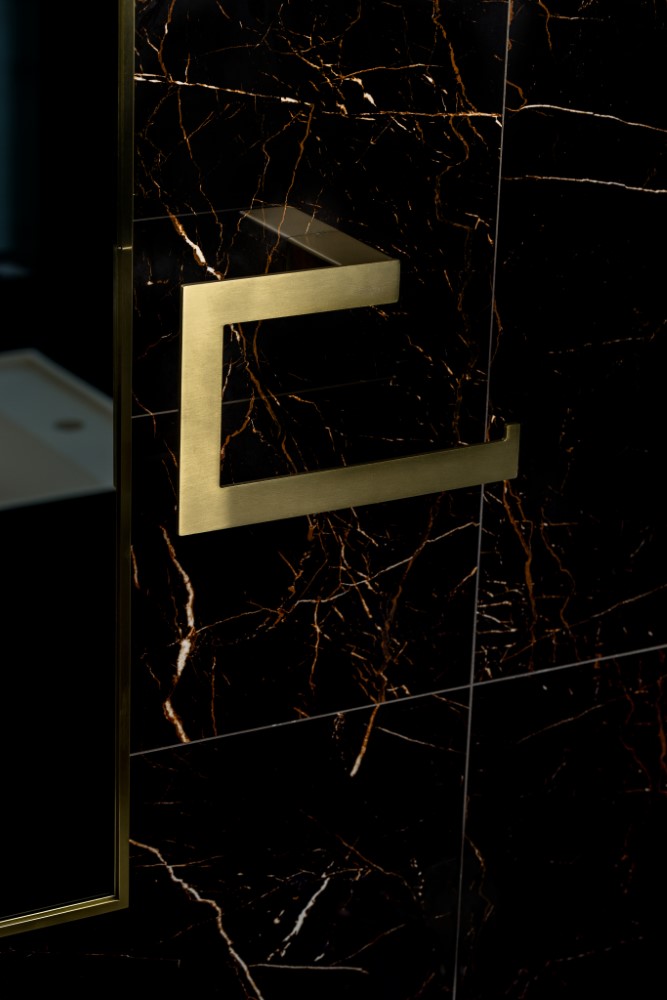 Полотенцедержатель кольцо Qubic Matt Gold