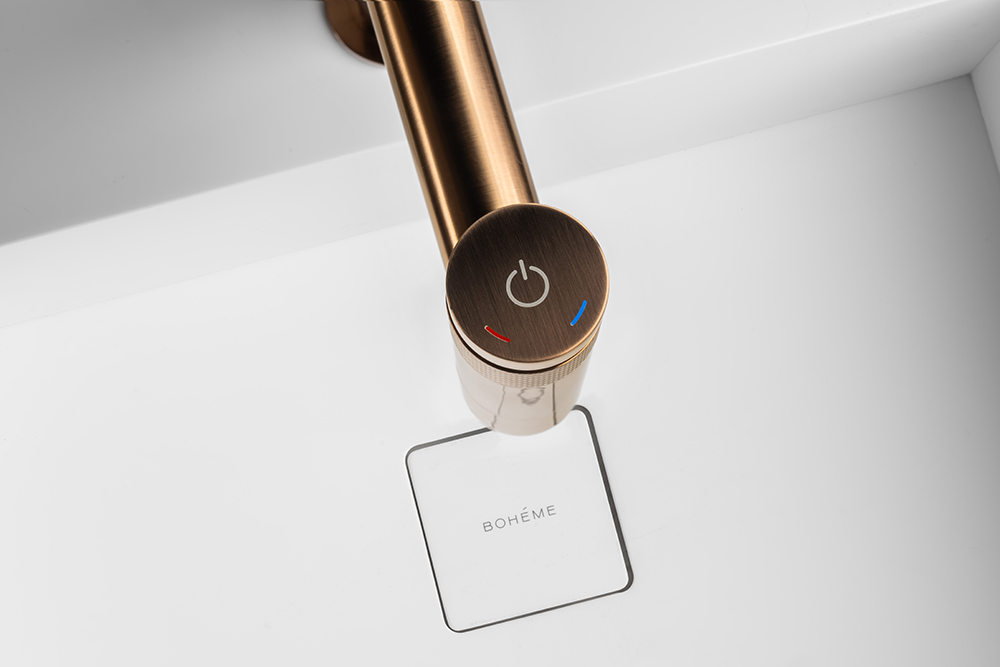 Смеситель автоматический для раковины SOLO TECH Copper Brushed